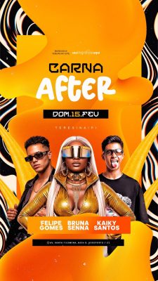 Carna After Dom 15 Fev Teresina PI PSD Editável