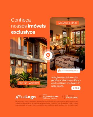 Imóveis Exclusivos Minas Gerais e Rio de Janeiro Anúncio PSD Editável