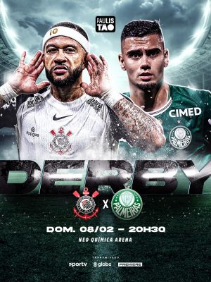 Paulistão Derby Corinthians X Palmeiras 08/02 20h30 PSD Editável
