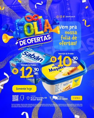 Folia de Ofertas Vem pra Nossa Folia de Ofertas! PSD Editável