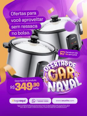Carnaval Ofertas de Carnaval Sem Ressaca no Bolso PSD Editável