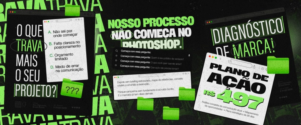 Marketing Digital Diagnóstico de Marca Plano de Ação PSD Editável