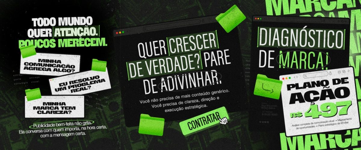 Marca Diagnóstico e Plano de Ação por R$ 497 Marketing Digital PSD Editável