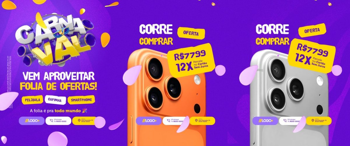 Carnaval Vem Aproveitar Folia de Ofertas Smart PSD Editável