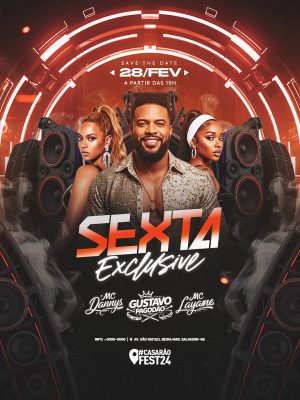 Flyer Sexta Exclusive Social Media Feed PSD Editável
