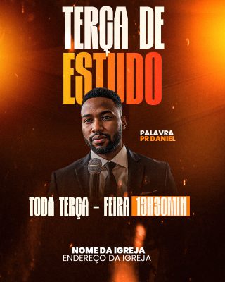 Terça de Estudo Palavra PR Daniel 19h30min PSD Editável