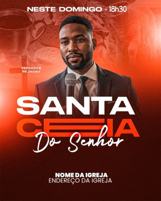 Santa Ceia do Senhor Design Evento Religioso PSD Editável