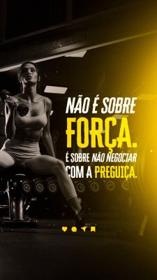 Fitness Treino e Força contra a Preguiça PSD Editável