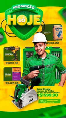 Promoção Só Hoje Materiais Construção Ferramentas Tintas PSD Editável