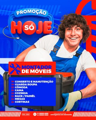 Montador de Móveis Promoção Hoje Profissional PSD Editável