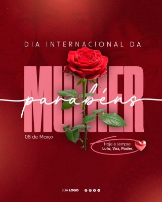 Dia Internacional da Mulher 08 de Março Paraben PSD Editável