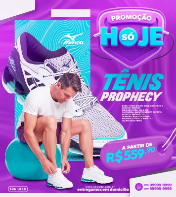 Promoção Só Hoje Tênis Prophecy Oferta Imperdível PSD Editável