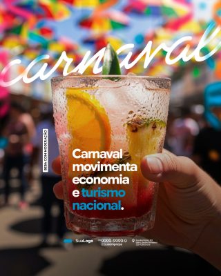 Carnaval Movimenta Turismo Nacional Post Moderno PSD Editável