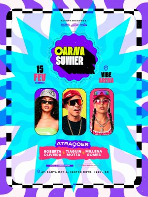 Flyer Carna Summer  Vibe Arena  Próximos Shows PSD Editável