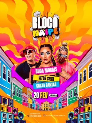 Flyer Carnaval  Bloco Naipe PSD Editável