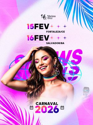 Flyer Carnaval 2026  Agenda de Shows PSD Editável