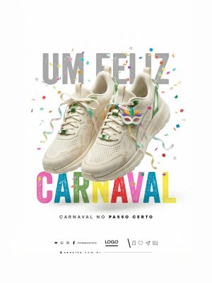 Carnaval Um Feliz Carnaval no Passo Certo Post Festivo PSD Editável