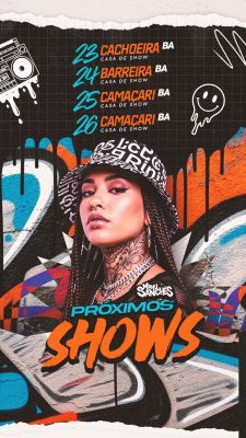 Flyer Próximos Shows Social Media Story PSD Editáve
