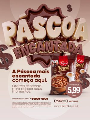 Páscoa Encantada Ofertas Especiais Kit PSD Editável