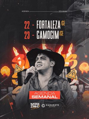 Agenda Semanal Natan Zinho Shows Fortaleza Camocim PSD Editável
