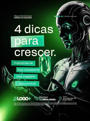 Marketing Dicas Para Crescer Digital PSD Editável
