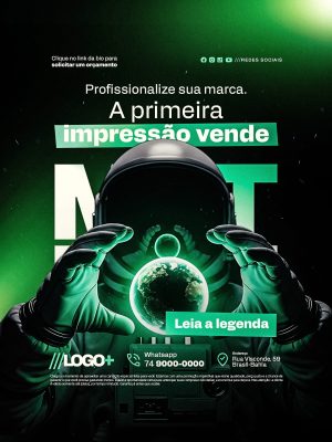 Agência Publicidade Propaganda Profissionalize Sua Marca Primeira Impressão PSD Editável