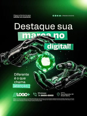 Agência Publicidade Propaganda Destaque Sua Marca No Digital PSD Editável