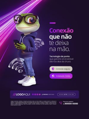 Conexão Não te Deixa na Mão Promoção de Internet PSD Editável