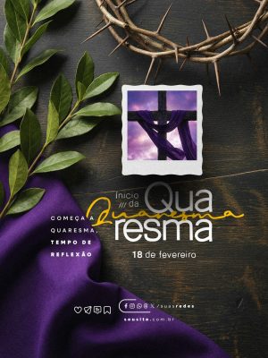 Quaresma Início da Quaresma 18 de Fevereiro PSD Editável