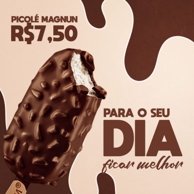 Picole Sabor Chocolate Para Seu Dia Ficar Melhor PSD Editável