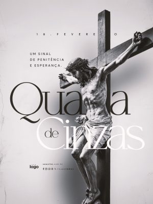 Quarta-feira de Cinzas Um Sinal de Penitência E Esperança PSD Editável