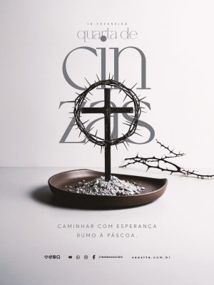 Quarta de Cinzas 18 Fevereiro Caminhar com Esperança PSD Editável