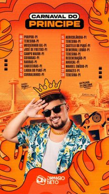 Carnaval do Príncipe Damásio Neto Tour Piauí PSD Editável