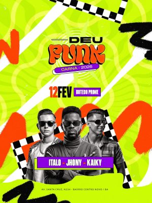 Flyer Próximos Shows Carnaval Festa Deu Funk Carna 2026 PSD Editável
