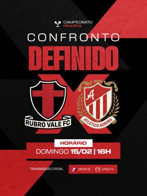 Campeonato Paulista Confronto Definido Rubro Vale Contra Atlético Aurora PSD Editável