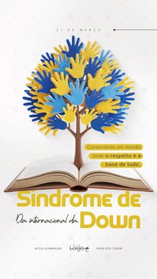 Dia Internacional da Síndrome de Down 21 de Março Social Media PSD Editável