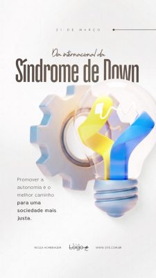 Dia Internacional da Síndrome de Down 21 de Março Social Media PSD Editável