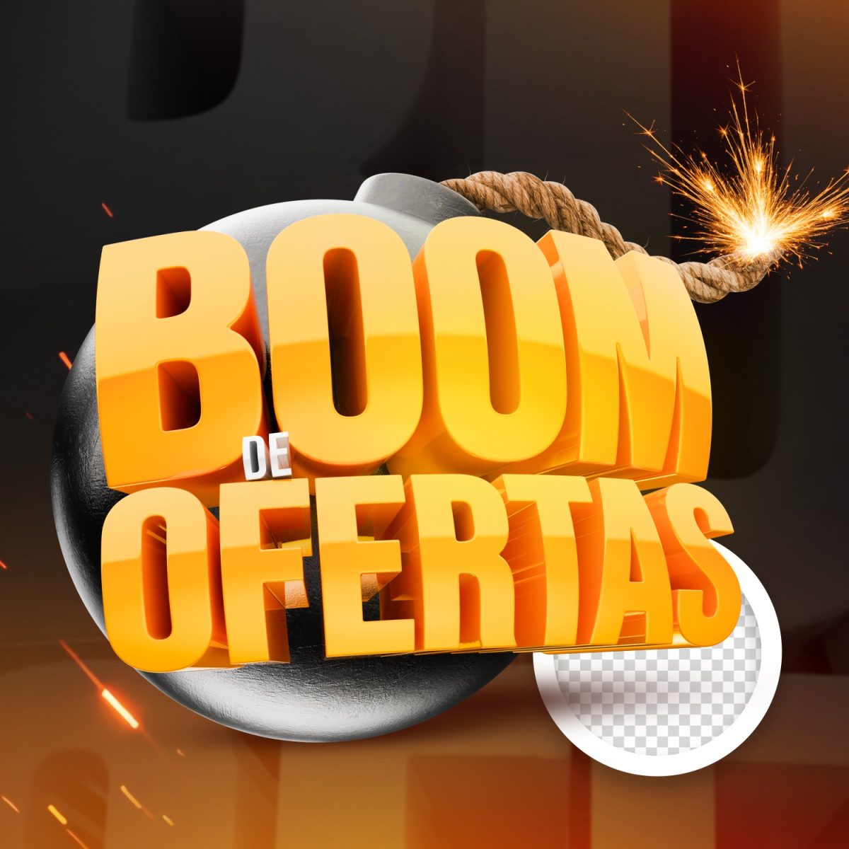 Boom de Ofertas Imagem Promocional de Bomba de Vendas PSD Editável