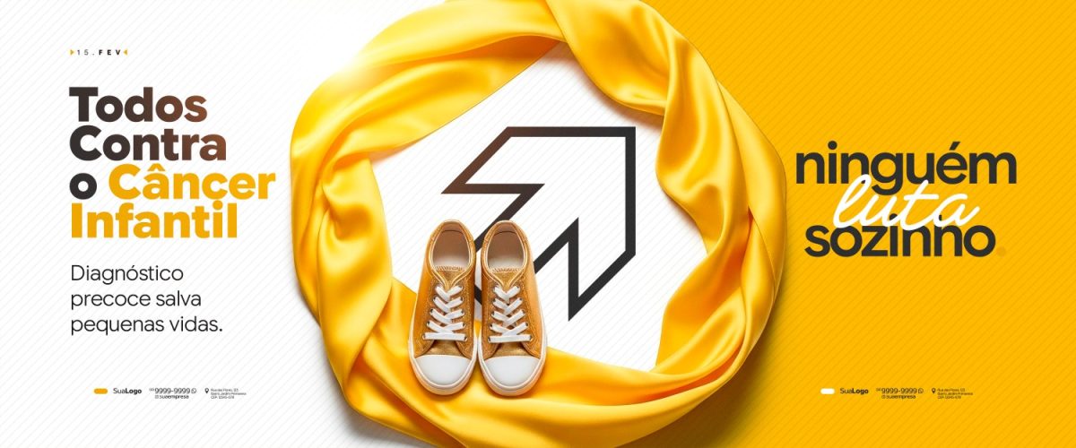 Carrossel Dia Internacional de Luta contra o Câncer Infantil Social Media PSD Editável
