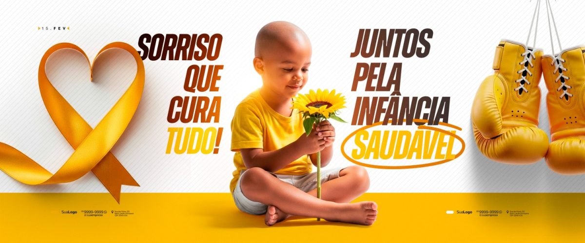 Carrossel Dia Internacional de Luta contra o Câncer Infantil Social Media PSD Editável
