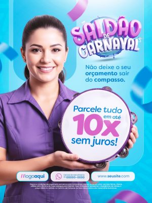 Loja de Eletrodomésticos Saldão de Carnaval Parcelamento 10x Sem Juros PSD Editável