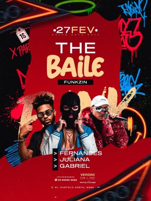 Flyer Próximos Shows Festa The Baile Funkzin 27 Fev PSD Editável