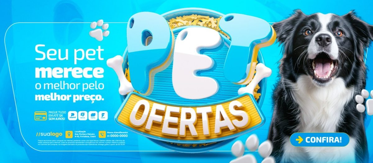 Pet Ofertas Seu Pet Merece o Melhor pelo Melhor Preço PSD Editável