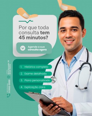 Médico Consulta de 45 Minutos com Histórico Completo PSD Editável