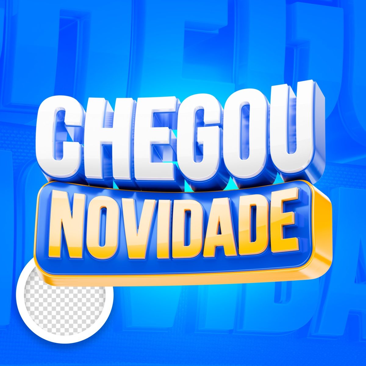 Selo 3d Chegou Novidade PSD Editável