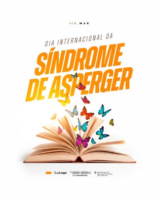 Dia Internacional da Síndrome de Asperger 18 de fevereiro Social Media PSD Editável