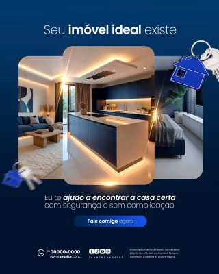 Corretor de Imóveis Social Media PSD Editável