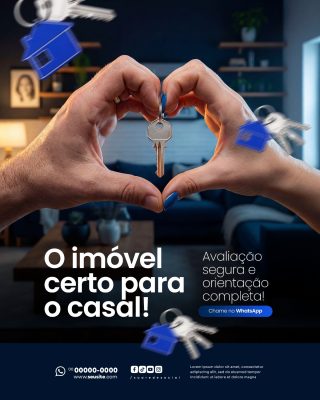 Corretor de Imóveis Social Media PSD Editável