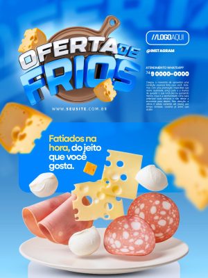 Oferta de Frios Fatiados na Hora PSD Editável