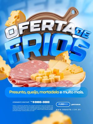 Oferta de Frios Presunto Queijo Mortadela e Muito Mais PSD Editável